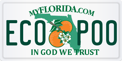 FL license plate ECOP00