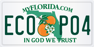 FL license plate ECOP04