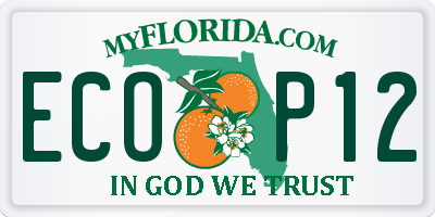 FL license plate ECOP12