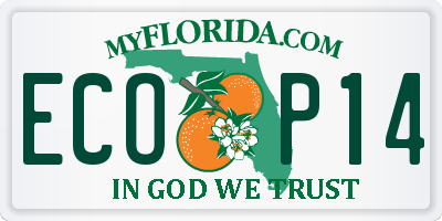 FL license plate ECOP14