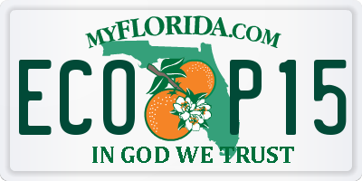 FL license plate ECOP15