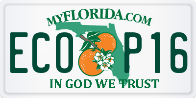 FL license plate ECOP16