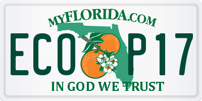 FL license plate ECOP17