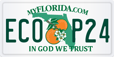 FL license plate ECOP24