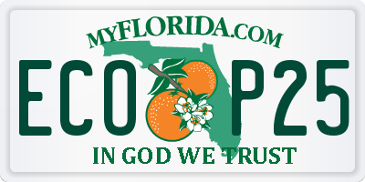 FL license plate ECOP25