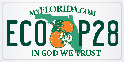FL license plate ECOP28