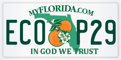 FL license plate ECOP29