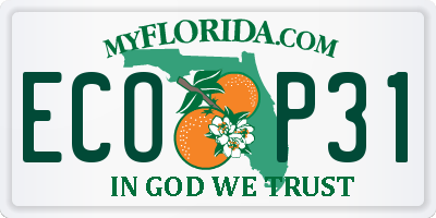 FL license plate ECOP31