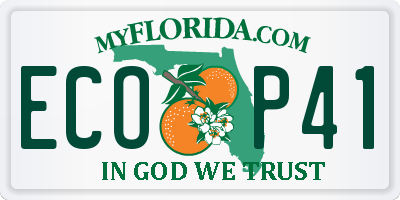 FL license plate ECOP41