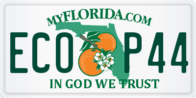 FL license plate ECOP44