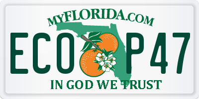 FL license plate ECOP47