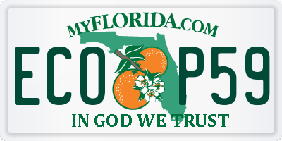FL license plate ECOP59