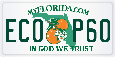 FL license plate ECOP60