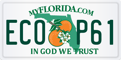 FL license plate ECOP61