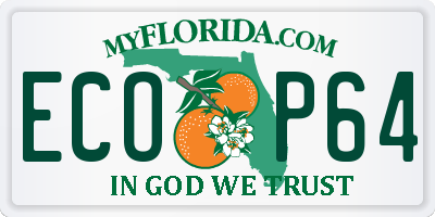 FL license plate ECOP64