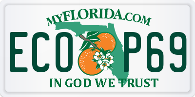 FL license plate ECOP69
