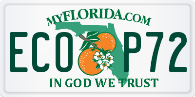 FL license plate ECOP72