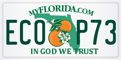 FL license plate ECOP73