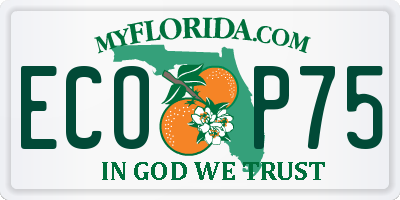 FL license plate ECOP75