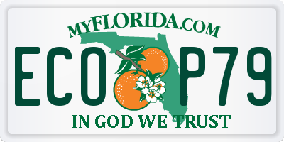 FL license plate ECOP79