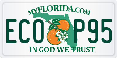FL license plate ECOP95