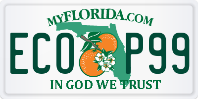 FL license plate ECOP99