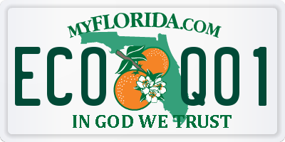 FL license plate ECOQ01