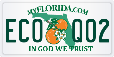 FL license plate ECOQ02