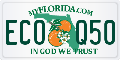 FL license plate ECOQ50