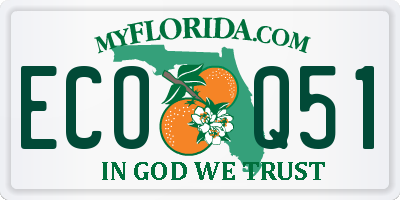 FL license plate ECOQ51
