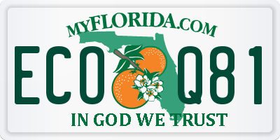 FL license plate ECOQ81