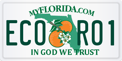 FL license plate ECOR01
