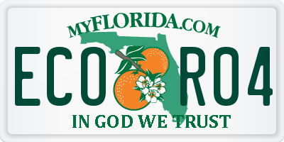 FL license plate ECOR04