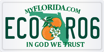 FL license plate ECOR06