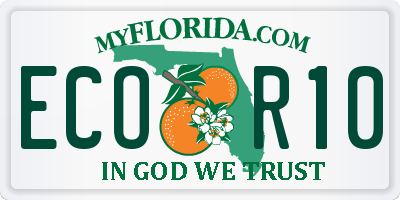 FL license plate ECOR10