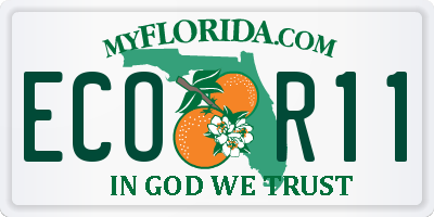 FL license plate ECOR11