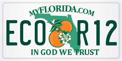 FL license plate ECOR12