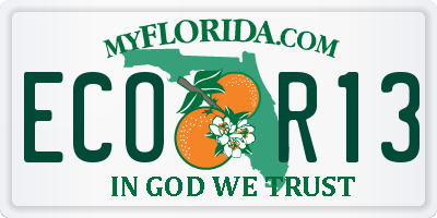 FL license plate ECOR13