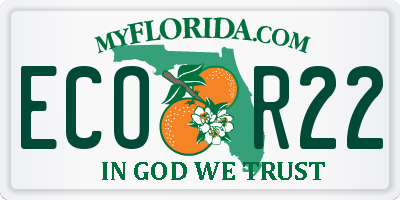 FL license plate ECOR22