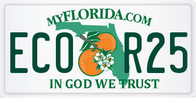 FL license plate ECOR25
