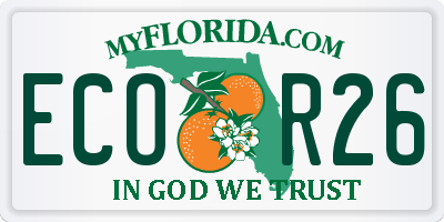 FL license plate ECOR26