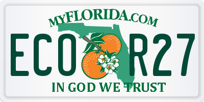 FL license plate ECOR27