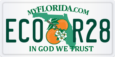 FL license plate ECOR28