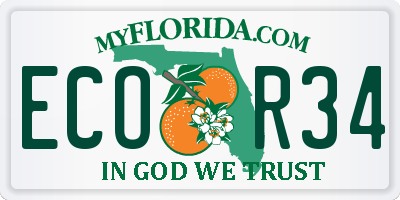 FL license plate ECOR34