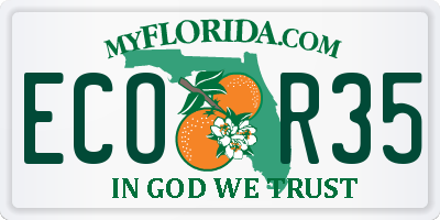 FL license plate ECOR35