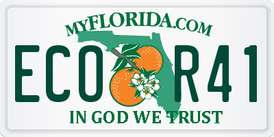 FL license plate ECOR41