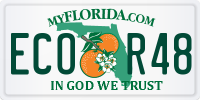 FL license plate ECOR48