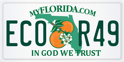 FL license plate ECOR49