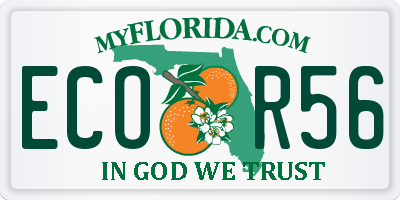 FL license plate ECOR56
