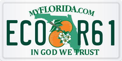 FL license plate ECOR61
